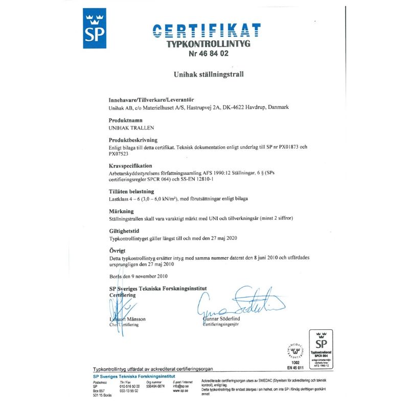 Trall 195x36 cm PVC Light - Unihak