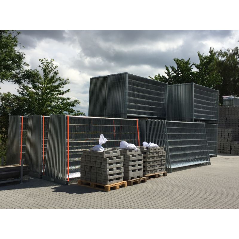 Byggstaket 3,5 m round top galvaniserad stål