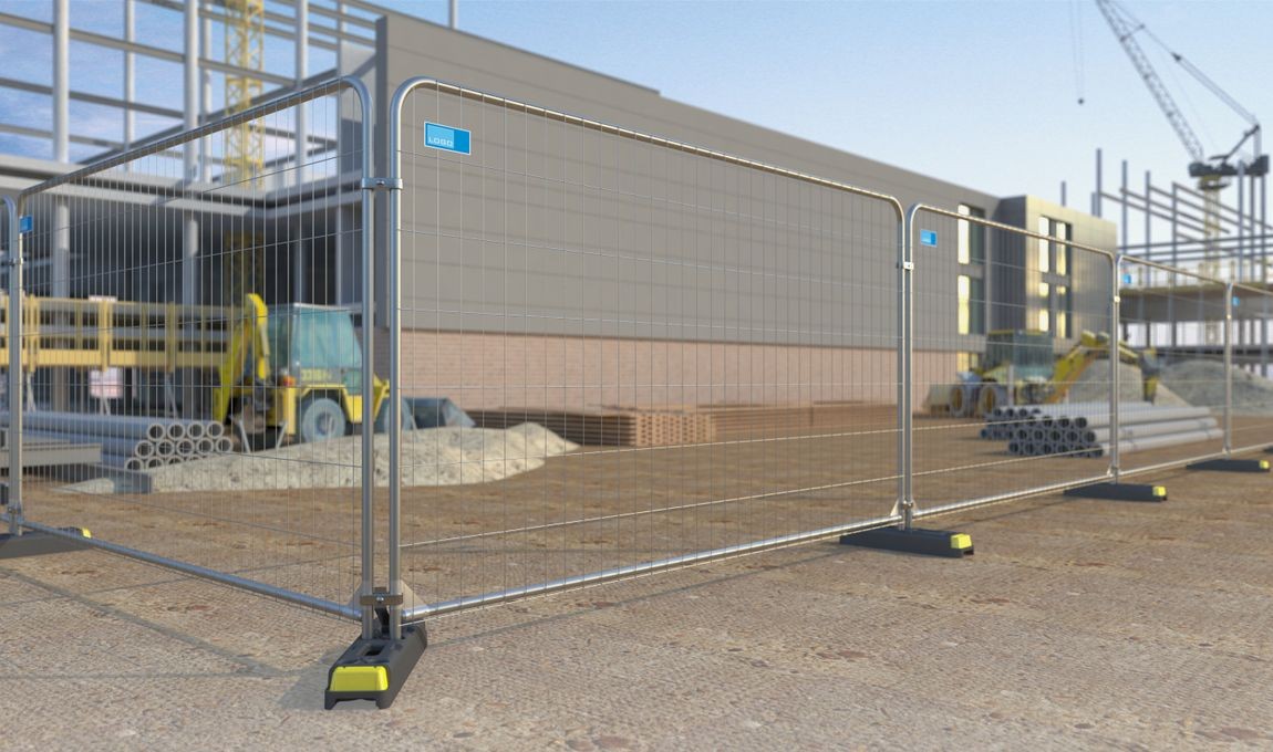 Byggstaket 3,5 m round top galvaniserad stål