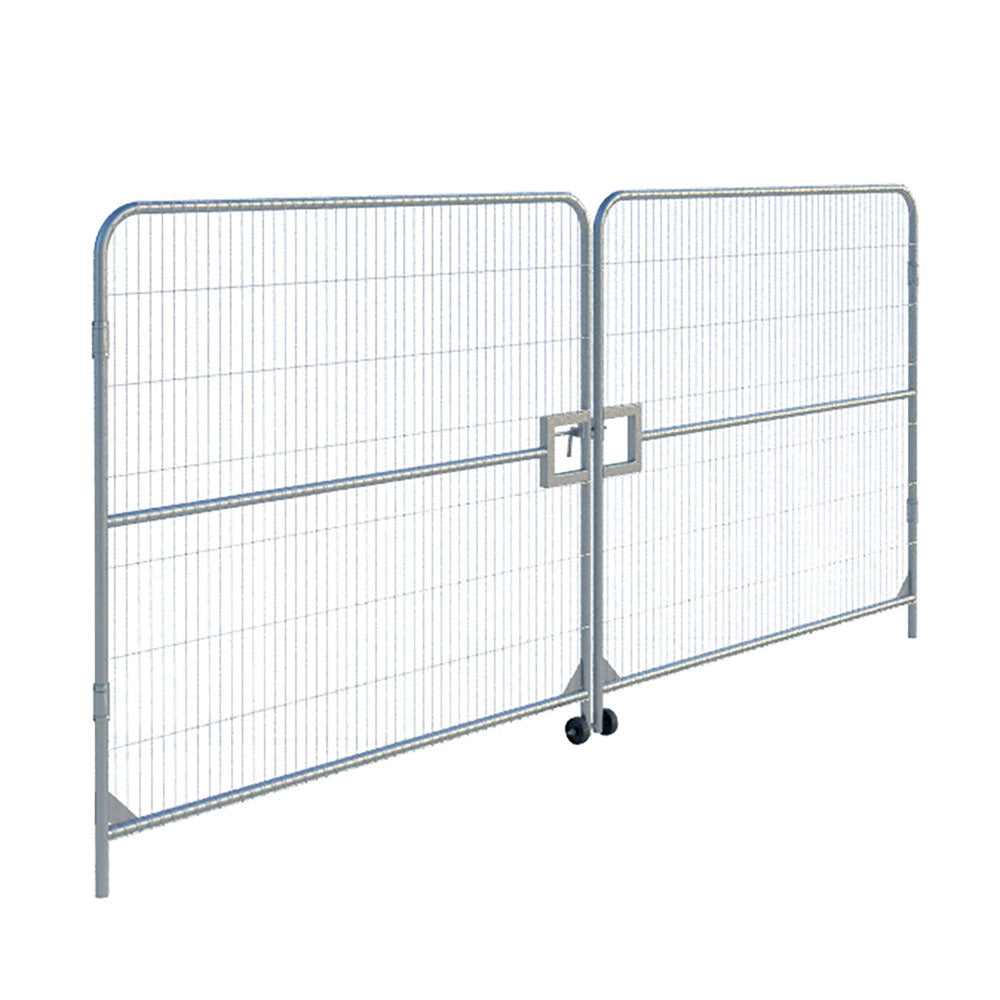 Dubbel port till byggstaket